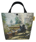Alishan Forest Railway with Cherry Blossoms_Tote_Medium 阿里山櫻花鐵道_托特包_中